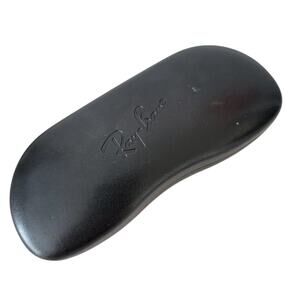 Ray Ban Hard Clamshell Sunglass Case Black Authentic Protective Eyeglass Case